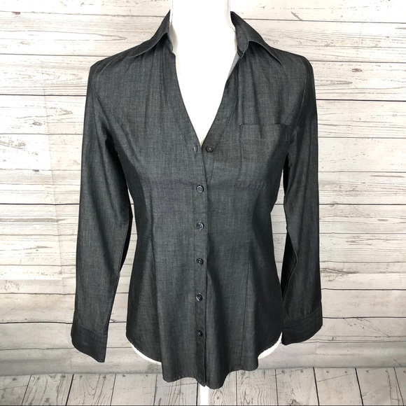 Express Tops - Express, Button Up Roll Tab Top NWOT Sz SP